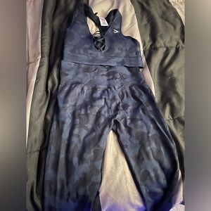 Gym Shark Blue Camoflaudge Set